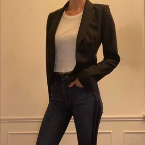 Cropped black blazer